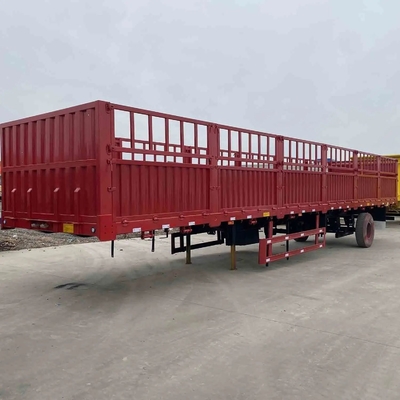 Aço carbono 3 eixos 13m 40ton Removível vedação de parede lateral Cargo Semi-Carrier Trailer