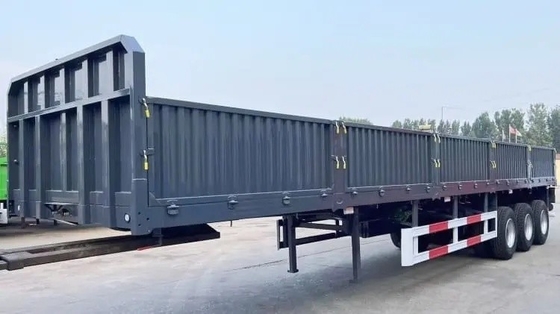 Aço carbono 3 eixos 13m 40ton Removível vedação de parede lateral Cargo Semi-Carrier Trailer
