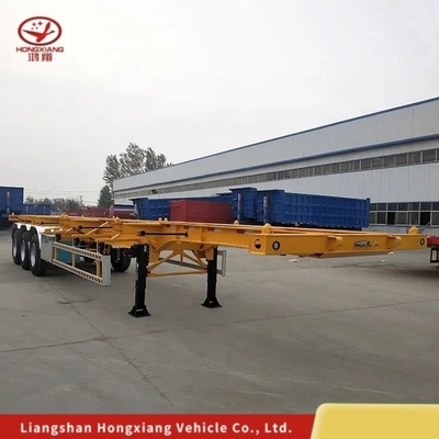 Sistema de travagem de dupla linha 3 eixos Esqueleto 40FT Chassis Semi-trailers Container Skeleton