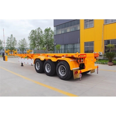 Container de esqueleto de 20 ft semi-reboque e cor personalizável para o mercado internacional