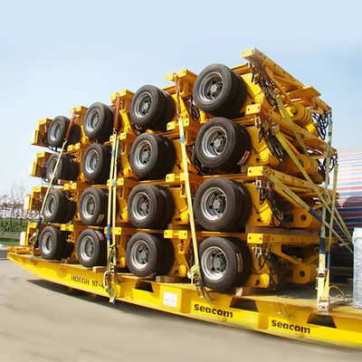 Carrinha leve tipo 2/3 eixos 20-40-45FT Suspensão aérea deslizante recipiente esqueleto chassi semi-reboque