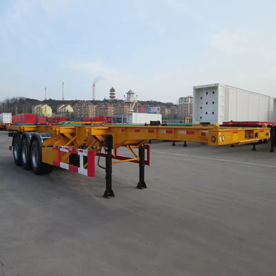 Carrinha leve tipo 2/3 eixos 20-40-45FT Suspensão aérea deslizante recipiente esqueleto chassi semi-reboque