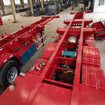 Sistema de suspensão tipo braço cruzado Cimc Huajun Container de transporte esqueleto semi-reboque