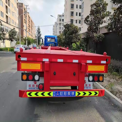 Sistema de suspensão tipo braço cruzado Cimc Huajun Container de transporte esqueleto semi-reboque