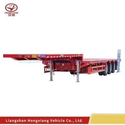 40FT 3 eixo esqueleto de reboque Quadro de reboque de cama plana imobilizar sistema de travagem de dupla linha