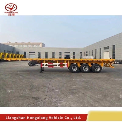 40FT 3 eixo esqueleto de reboque Quadro de reboque de cama plana imobilizar sistema de travagem de dupla linha