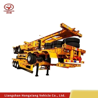 40FT Container Flatbed Low Bed Frame Skeleton Semi-Trailer Extensible Fence Bulk