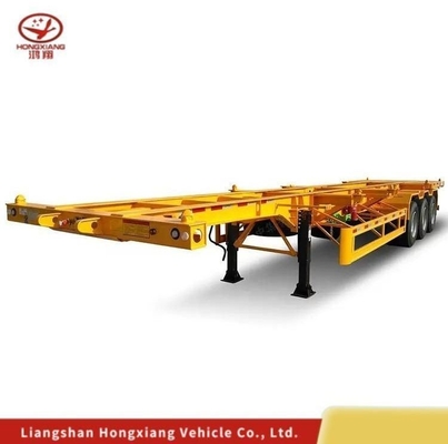 40FT 40 pés Esqueleto/Barra de Tração Esquelética Tri-Eixo Extensiveis Truck Trailers Container Chassis Semi-Trailer