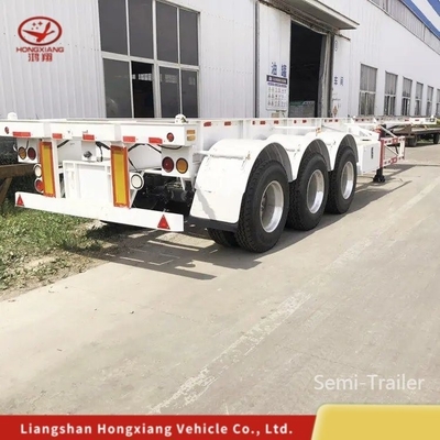 40FT 40 pés Esqueleto/Barra de Tração Esquelética Tri-Eixo Extensiveis Truck Trailers Container Chassis Semi-Trailer