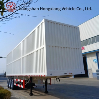 2/3 eixo 53 FT Dry Van Trailer com sistema de freio de ar duplo e caixa de carga fechada de alumínio