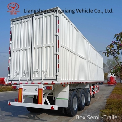 Camionette Dry Van Box Cargo Truck Container Semi-trailer com sistema de freio de ar duplo