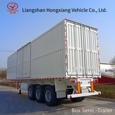 Camionette Dry Van Box Cargo Truck Container Semi-trailer com sistema de freio de ar duplo
