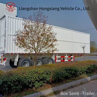 3 eixos 40 toneladas Van Cargo Box Semi-remolque lateral de cortina de PVC para carga e descarga
