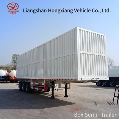3 eixos 40 toneladas Van Cargo Box Semi-remolque lateral de cortina de PVC para carga e descarga