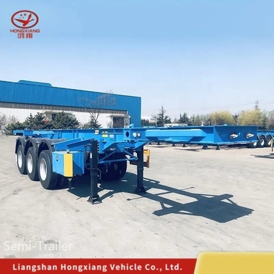20FT/30FT/40FT/45FT 3 eixos Esqueleto/Esqueleto Container Chassis Semi-trailer com 1