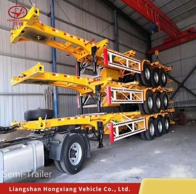 Imobilise o reboque de semi-contentores Skeleton 40FT com sistema de travagem de dupla linha 3 eixos