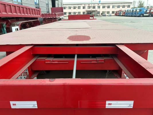 Sistema de travagem antibloqueio ABS Semirreboque plano de aço de 3 eixos para transporte