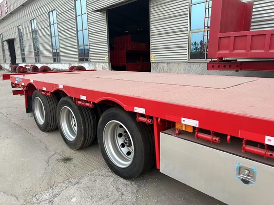 Sistema de travagem antibloqueio ABS Semirreboque plano de aço de 3 eixos para transporte