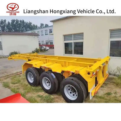 Transporte de contentores Shandong Made Frame Skeleton Semi-Trailer com alta capacidade de carga