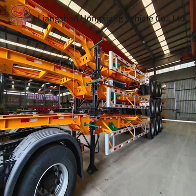 3 eixos esqueleto semi-reboque reboque de contentores solução avançada de transporte de contentores