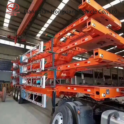 3 eixos esqueleto semi-reboque reboque de contentores solução avançada de transporte de contentores