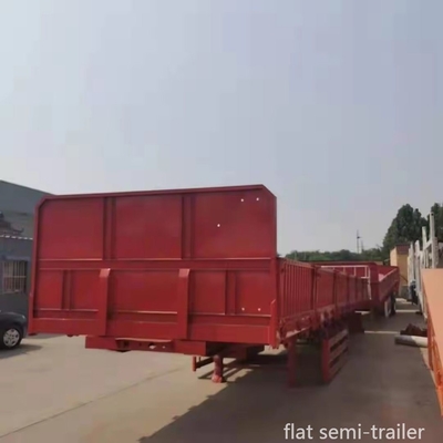 Sistemas de suspensão tipo braço cruzado 3 eixos 40FT Container Flat Bed Truck Semi-trailer