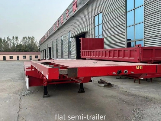 Customize 40 Ton50 Ton Flat Bed Trailer para carro com sistemas de suspensão do tipo Cross Arm