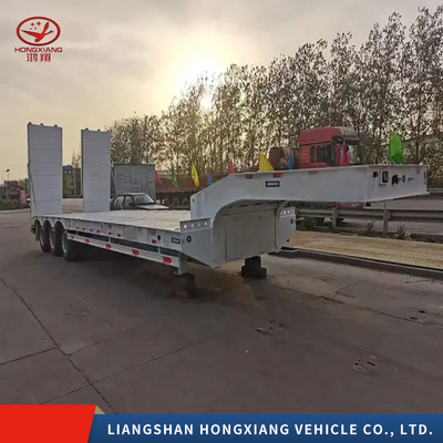 Container de transporte marítimo de piso plano Semi-reboque de 5,5 toneladas Capacidade de fabricação de reboques
