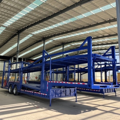 2/3 eixo chassi de aço de piso duplo transportador de veículos automóveis para transporte de carga pesada