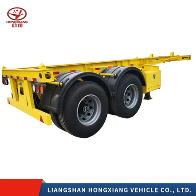 Caminhão de transporte de esqueleto de carga média de aço para contêiner Chassis Semi-remolque