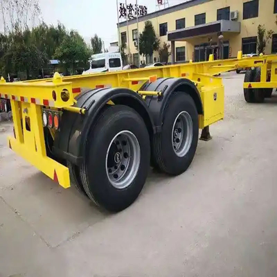 Chassis de contentor auto-dumping para transporte por sistema de travagem de dupla linha imobilizado