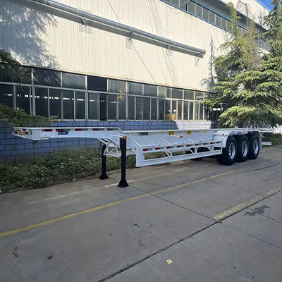 Chassis de contentor auto-dumping para transporte por sistema de travagem de dupla linha imobilizado