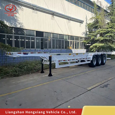 2 eixos Tractor de duas rodas Container de transporte com chassi de semi-reboque esqueleto